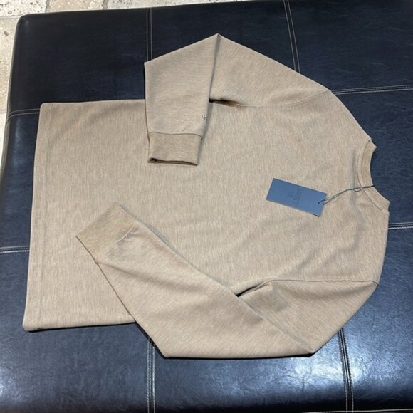 VRST Men's Warm Stone Heather R&R Waffle Crew Top - Picture 9 of 9